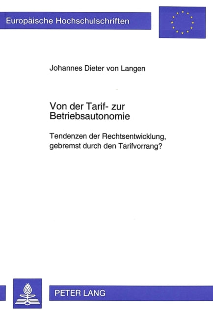 Book cover of: Von der Tarif- zur Betriebsautonomie