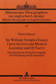 Book cover of: Sir William Temples Essays «Upon Ancient and Modern Learning» und «Of Poetry»