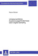 Book cover of: Urheberrechtliche Zustimmungserfordernisse beim Digital Sampling