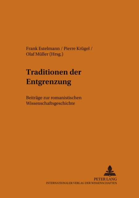 Book cover of: Traditionen Der Entgrenzung. By: Frank Estelmann