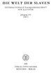Book cover of: Die Welt der Slaven. Jahrgang LVI (2011) Heft 1