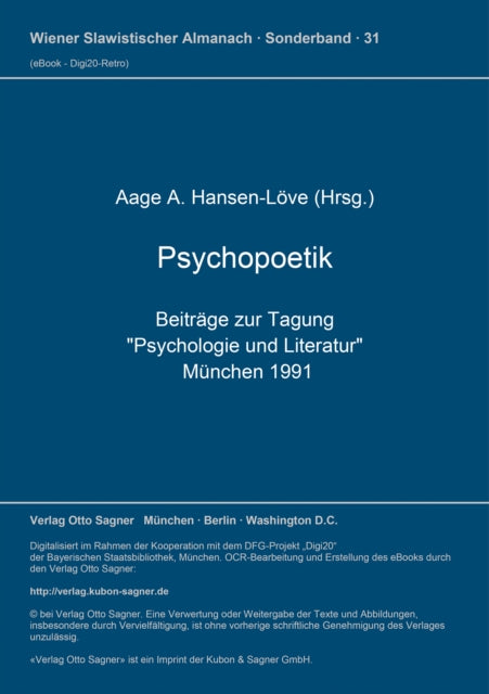 Book cover of: Psychopoetik
