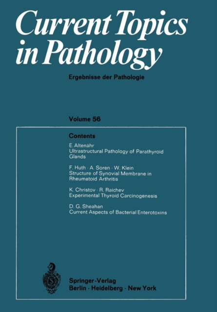 Book cover of: Current Topics in Pathology / Ergebnisse der Pathologie. By: Hans-W Altmann