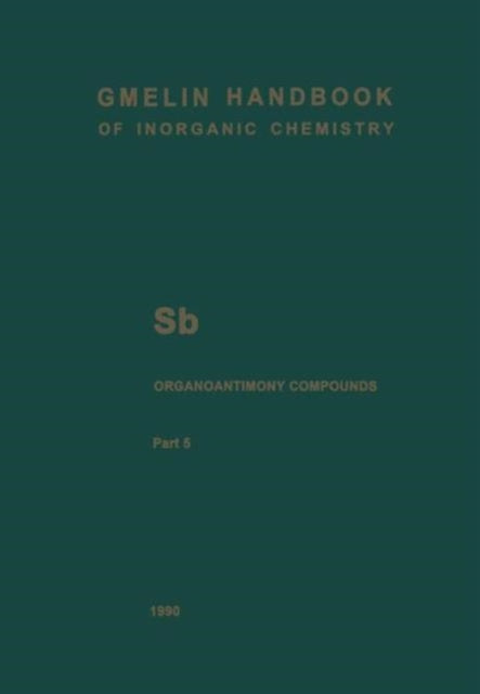 Book cover of: Sb Organoantimony Compounds. By: Marlies Mirbach