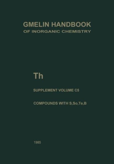Book cover of: Th Thorium. By: David Brown