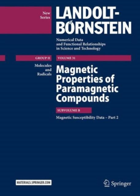 Book cover of: Magnetic Properties of Paramagnetic Compounds. By: Archana Gupta