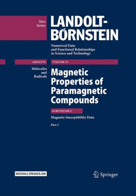 Book cover of: Magnetic Properties of Paramagnetic Compounds. By: A. Gupta