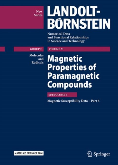 Book cover of: Magnetic Properties of Paramagnetic Compounds. By: A. Gupta