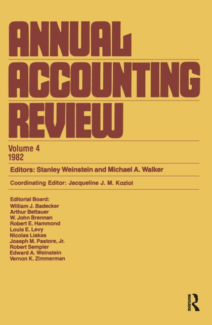 Book cover of: Annual Accounting Review. By: F. Luty