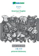 Book cover of: Korean (in Hangul script) - American English, visual dictionary, BW