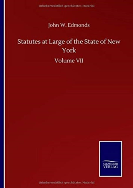 Book cover of: Statutes at Large of the State of New York