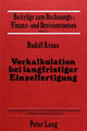 Book cover of: Vorkalkulation bei Langfristiger Einzelfertigung