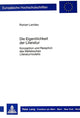 Book cover of: Die Eigentlichkeit der Literatur