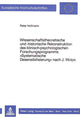 Book cover of: Wissenschaftstheoretische und -historische Rekonstruktion des klinisch-psychologischen Forschungsprogramms «Systematische Desensibilisierung» nach J. Wolpe