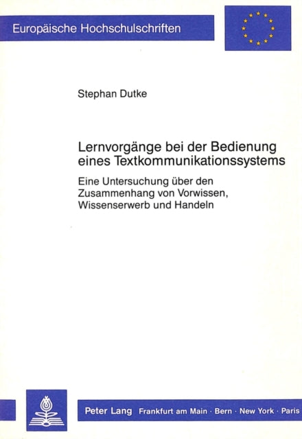 Book cover of: Lernvorgaenge bei der Bedienung eines Textkommunikationssystems