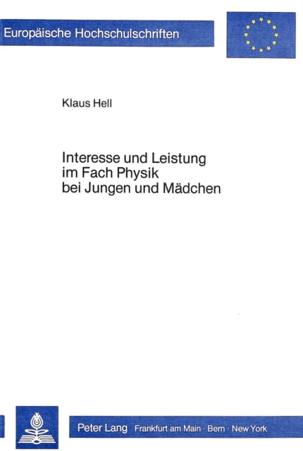 Book cover of: Interesse und Leistung im Fach Physik bei Jungen und Maedchen