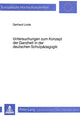 Book cover of: Untersuchungen zum Konzept der Ganzheit in der deutschen Schulpaedagogik