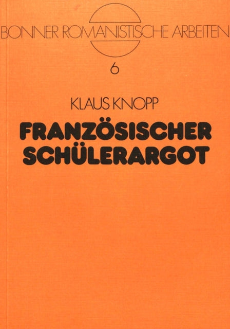 Book cover of: Franzoesischer Schuelerargot
