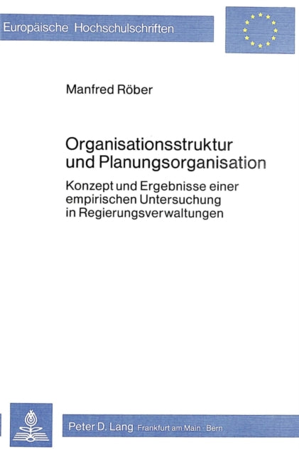 Book cover of: Organisationsstruktur und Planungsorganisation