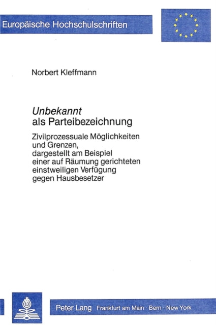 Book cover of: «Unbekannt» als Parteibezeichnung