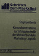 Book cover of: Kennzahlensysteme zur Erfolgskontrolle des Verkaufs und der Marketing-Logistik. By: Stephan Bentz