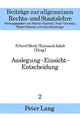 Book cover of: Auslegung - Einsicht - Entscheidung