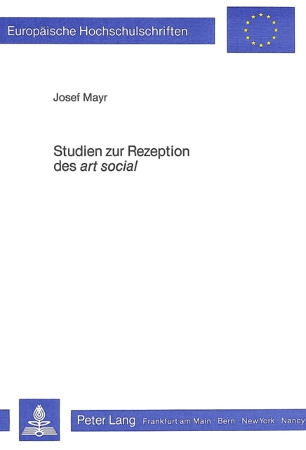 Book cover of: Studien zur Rezeption des «art social»