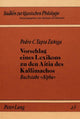 Book cover of: Vorschlag eines Lexikons zu den Aitia des Kallimachos