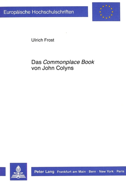 Book cover of: Das «Commonplace Book» von John Colyns