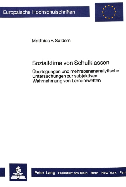 Book cover of: Sozialklima von Schulklassen