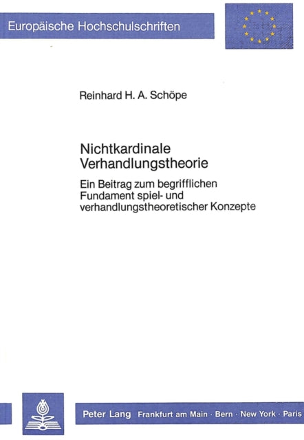 Book cover of: Nichtkardinale Verhandlungstheorie