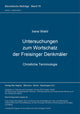 Book cover of: Untersuchungen zum Wortschatz der Freisinger Denkmaeler