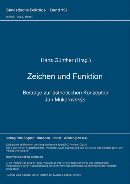 Book cover of: Zeichen und Funktion