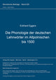 Book cover of: Die Phonologie der deutschen Lehnwoerter im Altpolnischen bis 1500