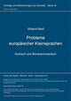 Book cover of: Probleme europaeischer Kleinsprachen