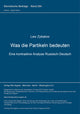 Book cover of: Was die Partikeln bedeuten