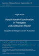 Book cover of: Konjuktionale Koordination in Predigten und politischen Reden