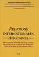 Book cover of: Relations internationales africaines