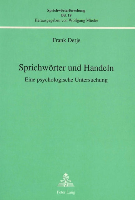 Book cover of: Sprichwoerter und Handeln