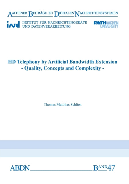 Book cover of: HD Telephony by Artificial Bandwidth Extension
