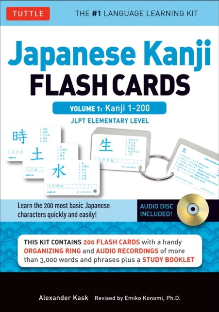 Book cover of: Japanese Kanji Flash Cards Kit Volume 1. By: Alexander Kask