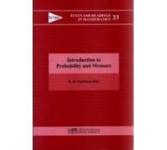 Book cover of: Introduction to Probability and Measure. By: K. R. Parthasarathy