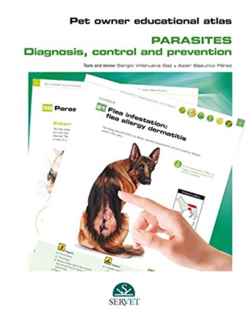Book cover of: Pet Owner Educational Atlas. Parasites. Diagnosis, Control and Prevention