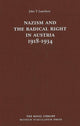 Book cover of: Nazism and the Radical Right in Austria 1918-1934. By: John T. Lauridsen