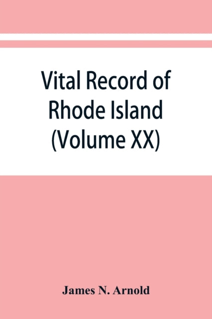 Book cover of: Vital record of Rhode Island