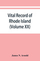 Book cover of: Vital record of Rhode Island