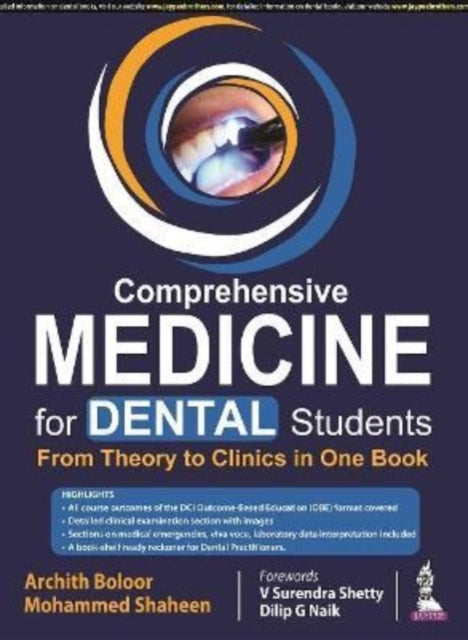 Book cover of: Comprehensive Medicine for Dental Students. By: Archith Boloor