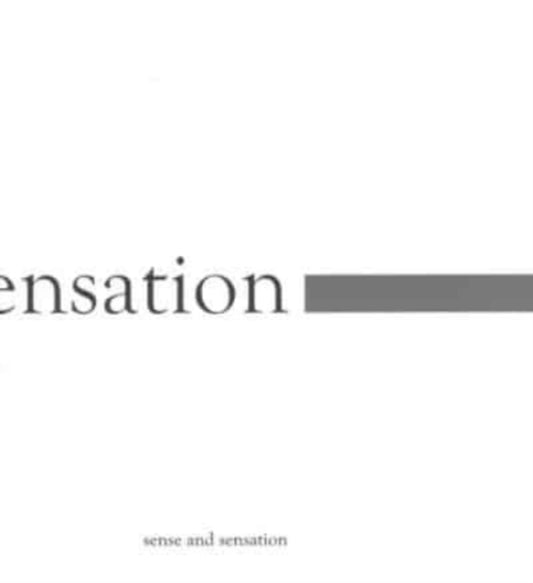Book cover of: Sense and Sensation. By: Debashish Banerji