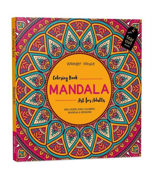 Book cover of: Colouring book Mandala Art for Adults. By: Wonder House Books