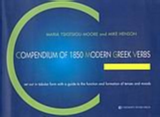 Book cover of: COMPENDIUM OF 1850 MODERN GREEK VERBS